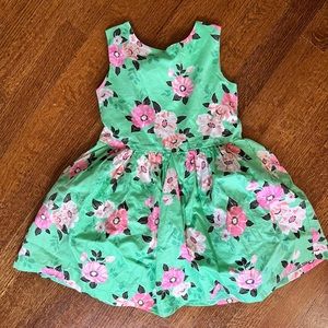 Girls Easter / Spring Dress Green Floral